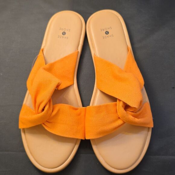 BRAND NEW SHADE& SHORE CRISSCROSS SLIDE SANDAL. G1 - Picture 2 of 14